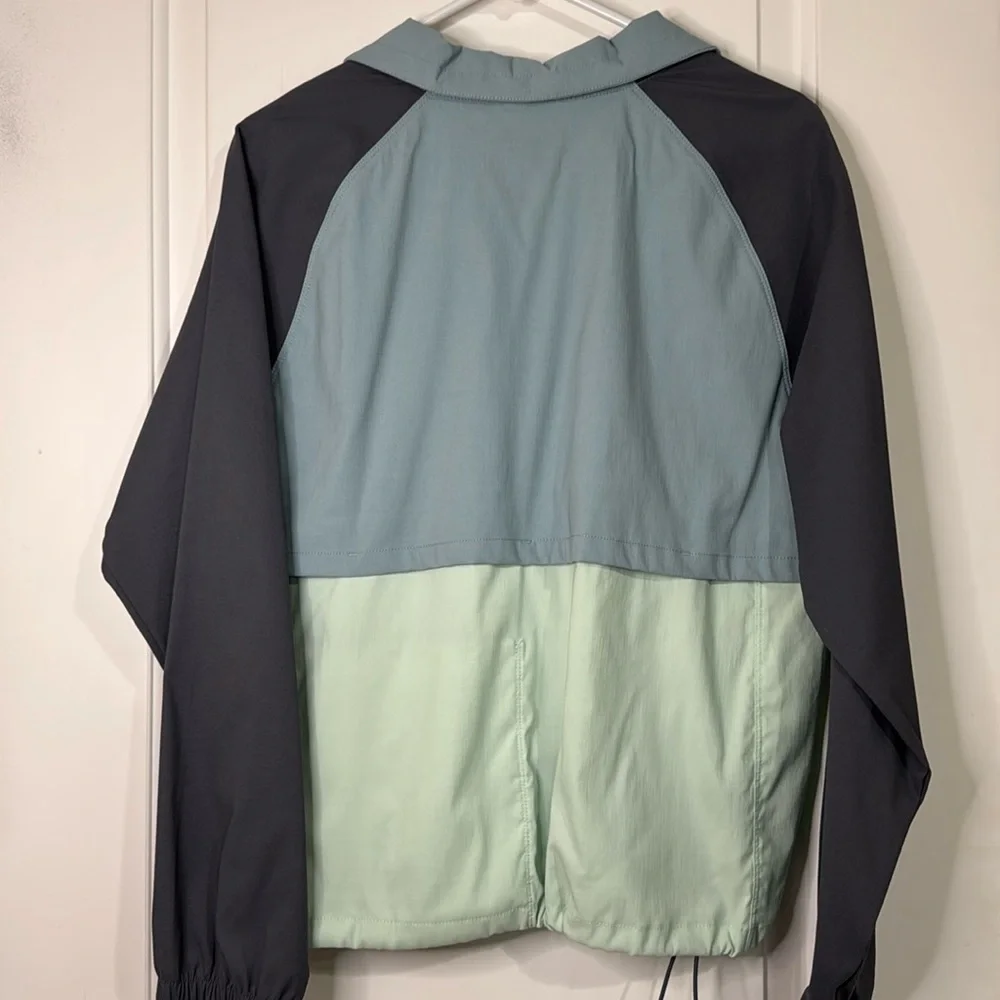 North Face Windbreaker Class V Anorak Women’s Jacket Blue Gray Medium - Picture 2 of 13